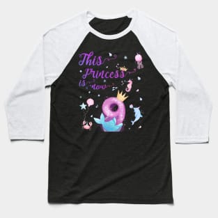 This Princess Is Now Nine Years Old 9th Girl Cute Birthday Baseball T-Shirt